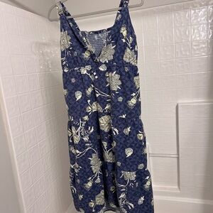 Sonoma Blue and Cream Floral Dress size XL
